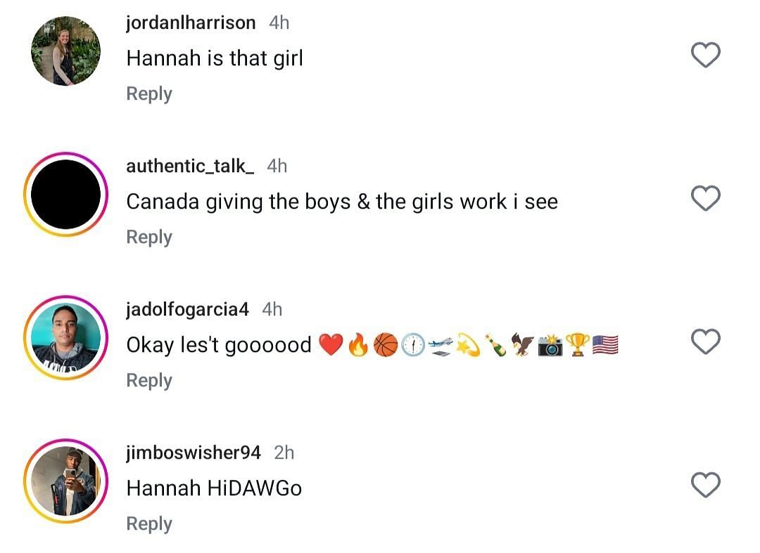 Fan comments on IG